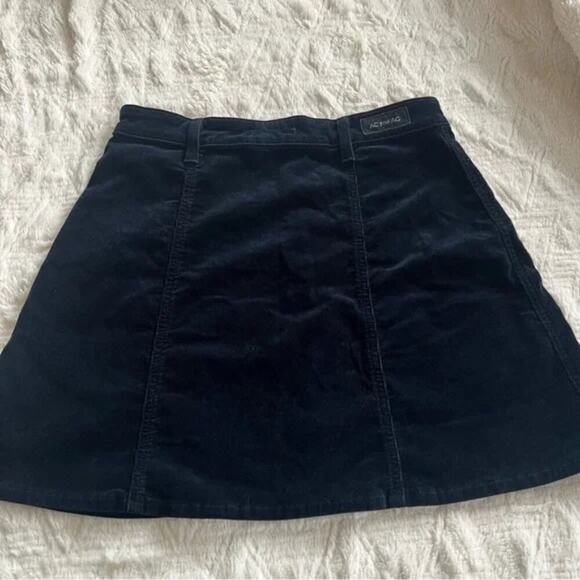 Alexa Chung For AG Navy Corduroy A-Line Mini Skirt - Picture 5 of 8